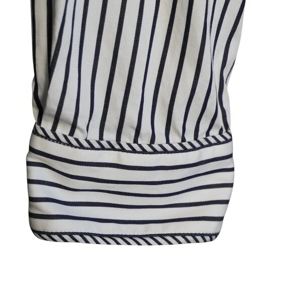 Jones New York Stripe Collared Neckline Long Sleeve Button Down Shirt - Picture 4 of 9